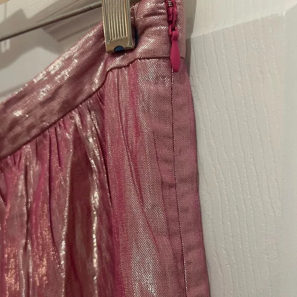 Anthropologie Maeve Alicia Crinkled Metallic Maxi Skirt - Size 8 - Picture 5 of 7